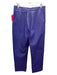 MNG Size 10 Purple Lamb leather Mid Rise Straight Leg Pants Purple / 10