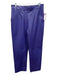 MNG Size 10 Purple Lamb leather Mid Rise Straight Leg Pants Purple / 10