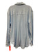 Good American Size 1/2 Light Blue Cotton Terry Cloth Button Down Long Sleeve Top Light Blue / 1/2