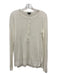 Theory Size M Cream Linen Blend Round Neck Long Sleeve half button down Top Cream / M
