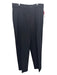 MNG Size 10 Black Polyester Blend Front Pleat High Waist Straight Wide Cut Pants Black / 10