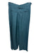 Equipment Size 10 Teal Viscose Crosshatching Wide Leg Open Front Pant Set Teal / 10