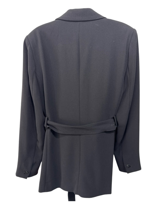 MNG Size XL Black Polyester Double Button Shoulder Pads Front Pockets Jacket Black / XL