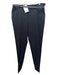 MNG Size 10 Black Polyester Blend Hook Closure Belted Slim Pants Black / 10