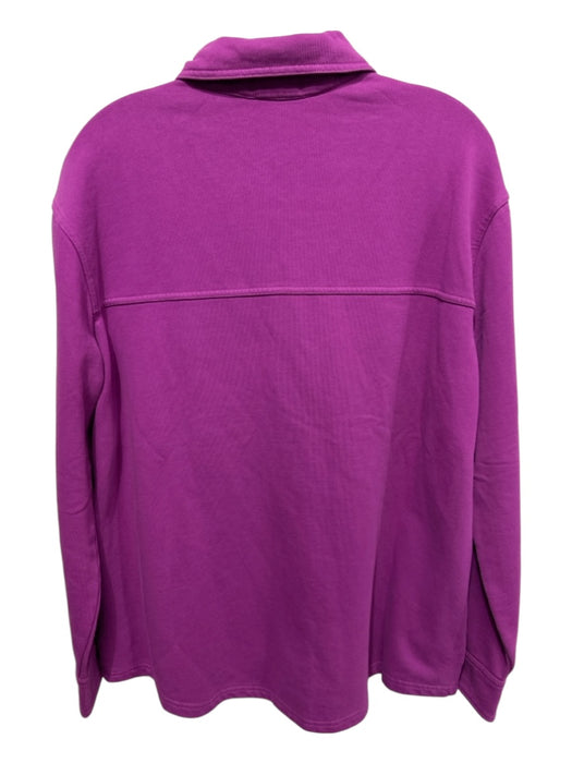 Good American Size 3/4 Magenta Pink Cotton Long Sleeve Button Front Collar Top Magenta Pink / 3/4