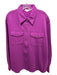 Good American Size 3/4 Magenta Pink Cotton Long Sleeve Button Front Collar Top Magenta Pink / 3/4