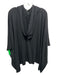 Neiman Marcus Black Kangaroo Pocket Hood Poncho Black / S/M