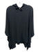 Neiman Marcus Black Kangaroo Pocket Hood Poncho Black / S/M