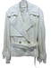 Vince Size L White Linen & Cotton Long Sleeve Blazer Blazer Jacket White / L