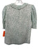 Rebecca Taylor Size 0 White & Green Cotton & Silk Metallic Thread Top White & Green / 0