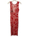 Hutch Size S Pink & Red Polyester Blend Mesh Sleeveless Floral Low Back Dress Pink & Red / S