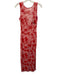 Hutch Size S Pink & Red Polyester Blend Mesh Sleeveless Floral Low Back Dress Pink & Red / S