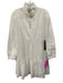 Tuckernuck Size S White Cotton Long Balloon Sleeve Swiss Dot V Neck Dress White / S
