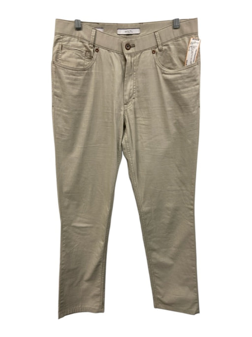 Hiltl Size Est 32 Beige Cotton Blend Solid Khakis Men's Pants Beige / Est 32