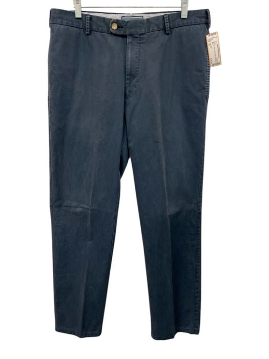 Peter Millar Size 34 Blue Cotton Solid Khakis Men's Pants Blue / 34