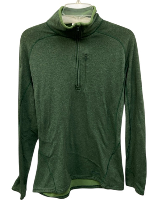 Patagonia Size L Green Synthetic Solid Quarter Zip Athleisure Long Sleeve Shirt Green / L