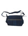 Ferragamo Navy Canvas Striped Satchel Men's Luggage