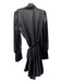 Nonchalant The Label Size M Black Polyester Satin Tie Waist Long Sleeve Dress Black / M