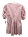 XiRENA Size S Light Pink Cotton Half Button Drawstring Puff Half Sleeve Dress Light Pink / S