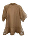 Simkhai Size XS Brown Polyester Patch Pocket Button Front Mini Puff Sleeve Dress Brown / XS