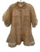 Simkhai Size XS Brown Polyester Patch Pocket Button Front Mini Puff Sleeve Dress Brown / XS