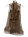 Staud Size XS Taupe Polyester Slip Included Feather Embellished Sleeveless Dress Taupe / XS