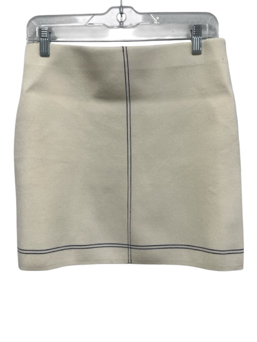 Zara Size M Cream Polyester Sleeveless Keyhole Back Elastic Waist Skirt Set Cream / M