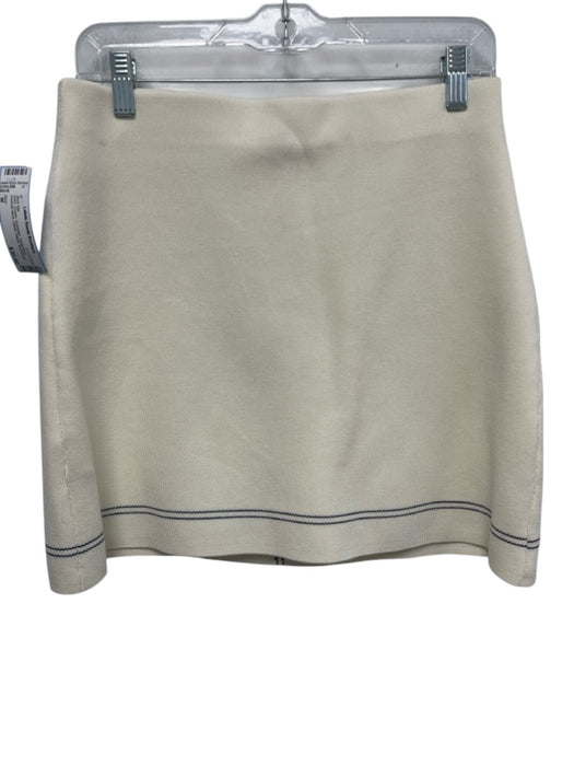 Zara Size M Cream Polyester Sleeveless Keyhole Back Elastic Waist Skirt Set Cream / M