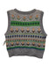 Loeffler Randall Size S Grey & Multi Wool Floral Knit Vest Grey & Multi / S