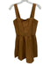 Alice + Olivia Size 8 Brown Cotton Blend Square Neck Straps Pockets Dress Brown / 8