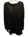 Loveshackfancy Size 4 Black Silk Button Back Long Sleeve Mini Dress Black / 4