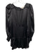 Loveshackfancy Size 4 Black Silk Button Back Long Sleeve Mini Dress Black / 4