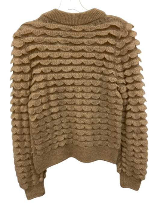 Zimmermann Size 2 Brown Alpaca Blend ruffles Crew Neck Long Sleeve Sweater Brown / 2