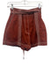 Ulla Johnson Size 6 Burnt Orange Cotton Tie Belt Contrast Stitch Shorts Burnt Orange / 6