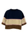 Sea New York Size M Navy, Cream & Brown Cotton Embroidered V Neck Top Navy, Cream & Brown / M