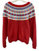 Polo Ralph Lauren Size L Red, Blue, White Cotton & Polyester Fair Isle Sweater Red, Blue, White / L