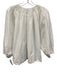 Loeffler Randall Size S White Cotton Pintuck Bib Front 1/4 Button Top White / S
