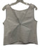 J Crew Size 8 White & Navy Blue Cotton Sleeveless Back V Top White & Navy Blue / 8