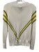 Tuckernuck Size M White, Green, Yellow Viscose & Polyester V Neck Stripe Sweater White, Green, Yellow / M