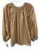 Loeffler Randall Size S Beige Cotton Pintuck Bib Front 1/4 Button Top Beige / S