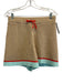 525 Size M/S Beige, Orange, Blue Cotton Open Knit Stripe Detail Hood Short Set Beige, Orange, Blue / M/S
