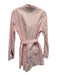 Veronica Beard Jeans Size M Light Wash Cotton Long Sleeve Buttons Sash Romper Light Wash / M