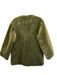 MNG by Mango Size XS Green & Black Polyester & Polyurethane Faux Fur Jacket Green & Black / XS