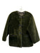 MNG by Mango Size XS Green & Black Polyester & Polyurethane Faux Fur Jacket Green & Black / XS