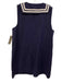 Marea Size S Navy Blue & White No Fabric Tag Sleeveless Collar Buttons Dress Navy Blue & White / S