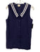 Marea Size S Navy Blue & White No Fabric Tag Sleeveless Collar Buttons Dress Navy Blue & White / S