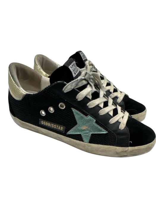 Golden Goose Shoe Size 38 Black, Blue, White Suede & Synthetic Sneakers Black, Blue, White / 38