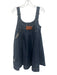Damson Madder Size 4 Dark Wash Cotton Denim Sleeveless Overall Style Mini Dress Dark Wash / 4