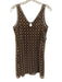 Saylor Size S Brown & Silver Polyester Satin Fully Beaded Bow Detail Mini Dress Brown & Silver / S