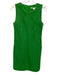 Diane Von Furstenberg Size 6 Green Polyamide Pique Pleated Detail Shift Dress Green / 6